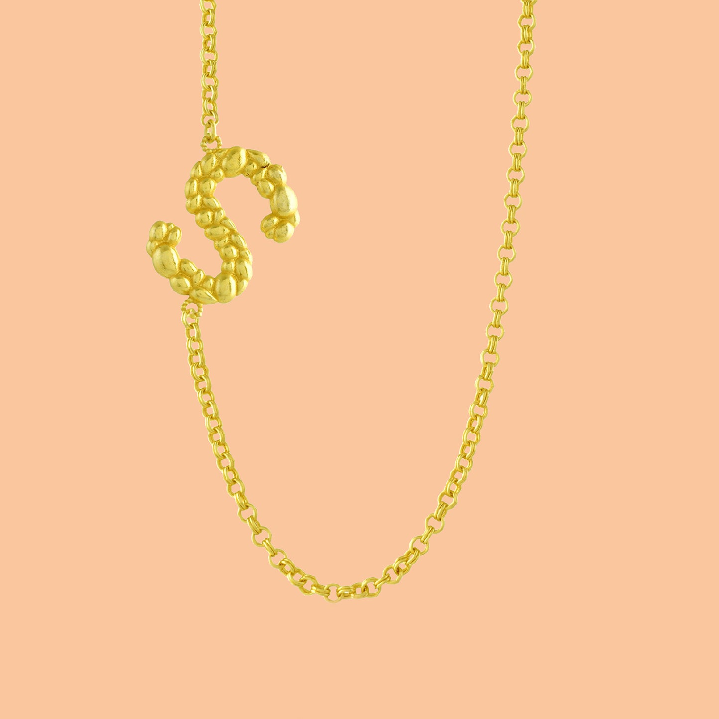 Initial Chain Monogram Necklace