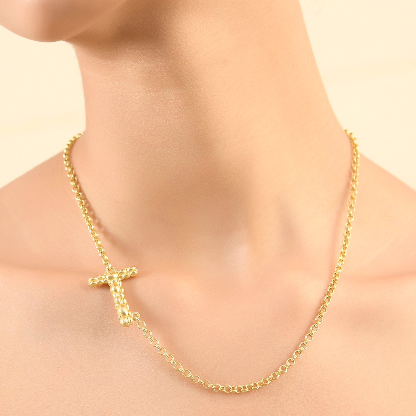 Initial Chain Monogram Necklace