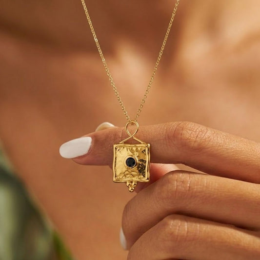 January Birthstone Infinity Necklace