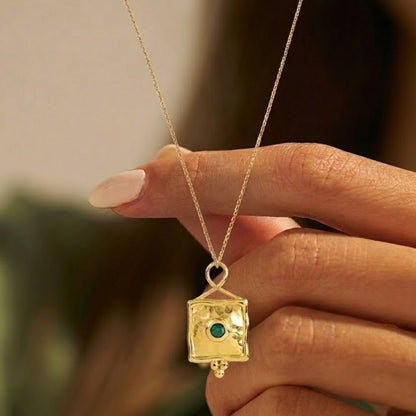 May Birthstone Infinity Necklace