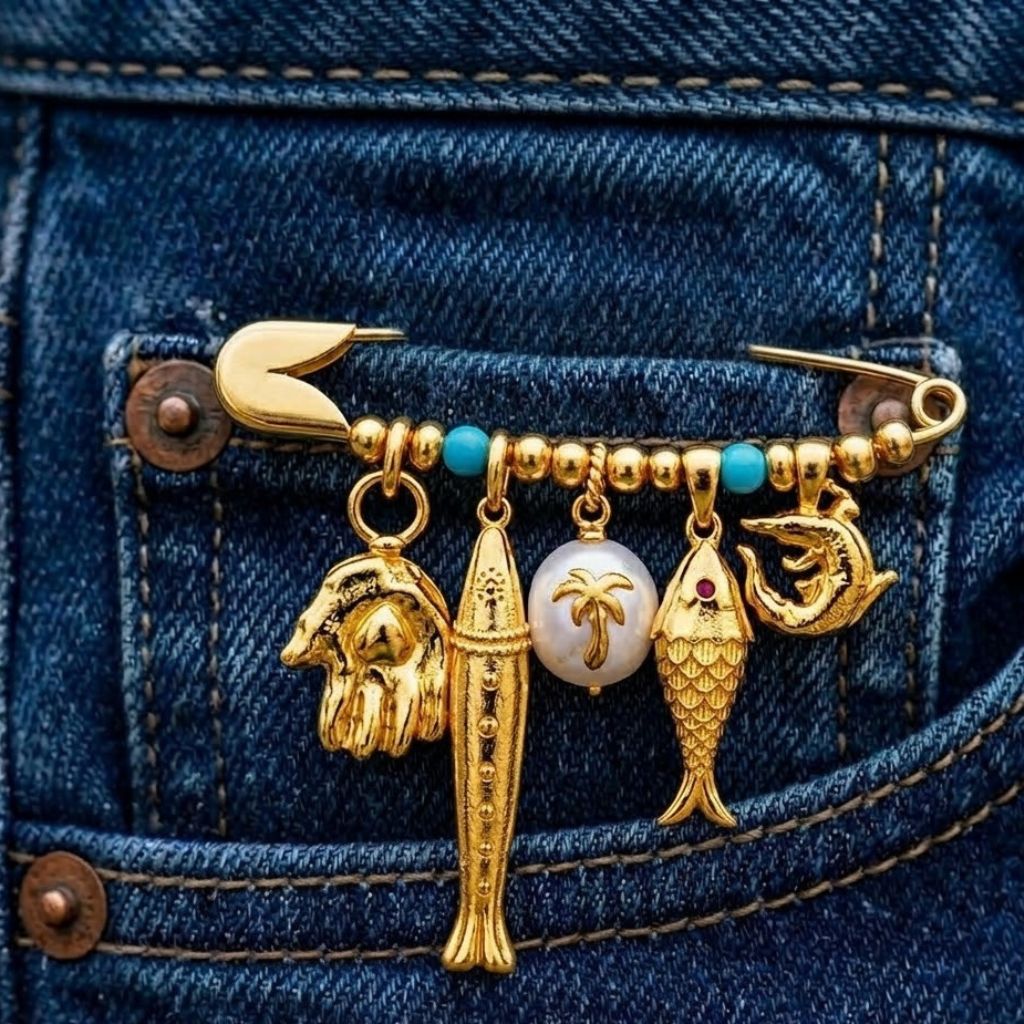 Ocean Relic Charm Pin Brooch