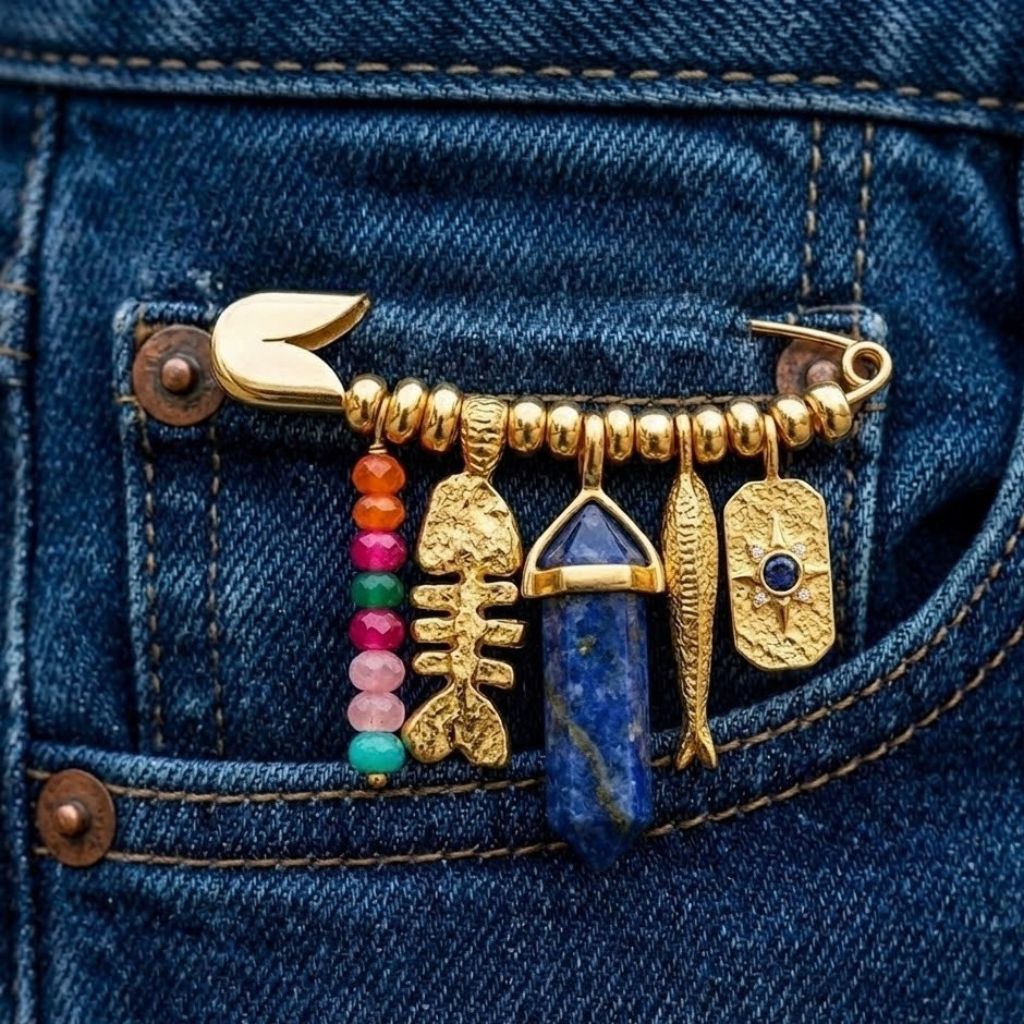 Celestial Prism Charm Pin Brooch