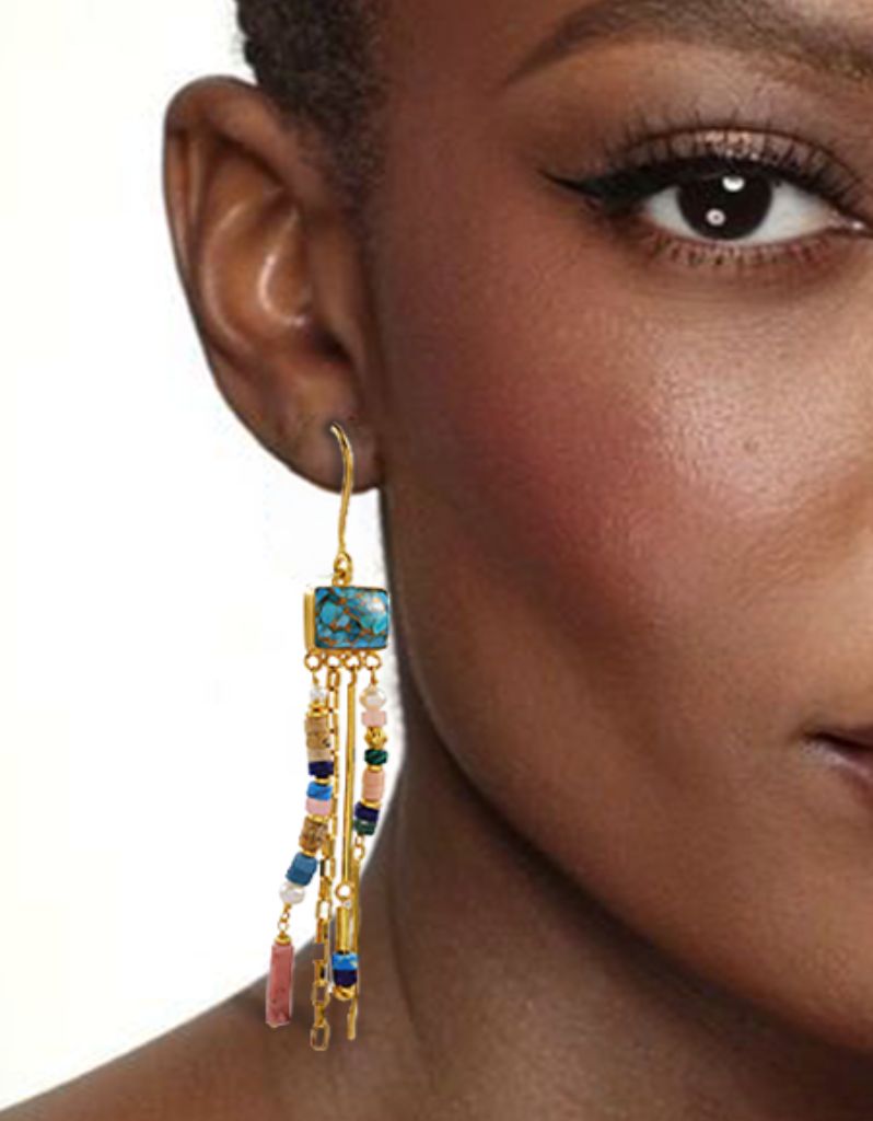 Turquoise Nomad Tassel Earrings