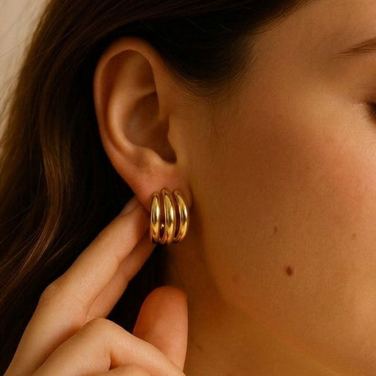 Trinity Hoops in 92.5 Sterling Silver