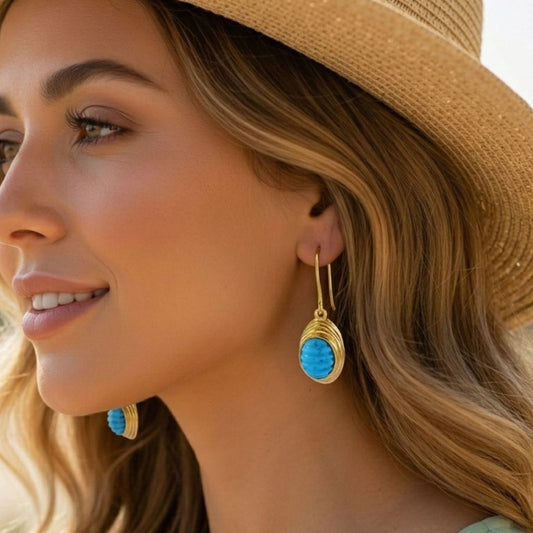 Turquoise Tide Hook Earrings