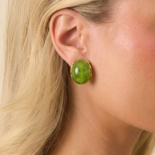 Olive Drop Earrings