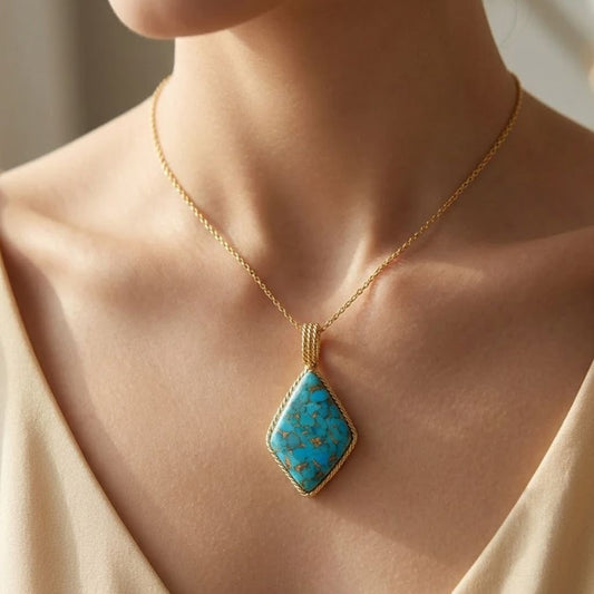 Turquoise Shield Charm