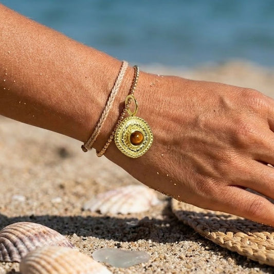 Tiger Eye Cabochon Charm