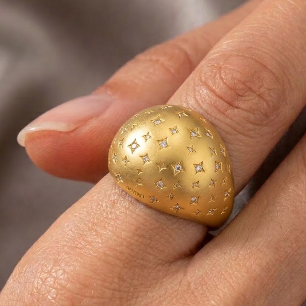 Twinkling Large Dome Ring