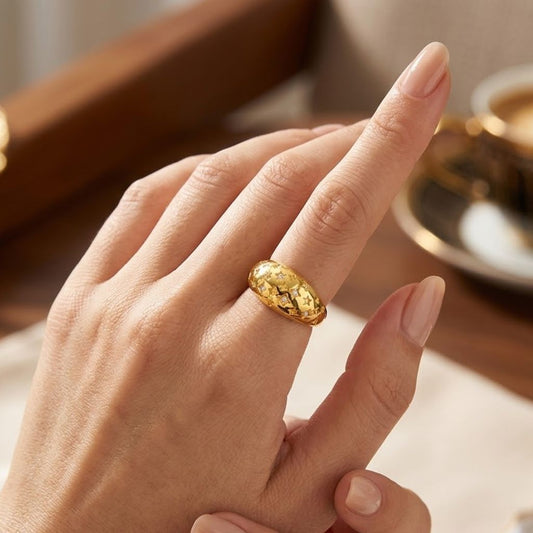 Twinkling Small Dome Ring