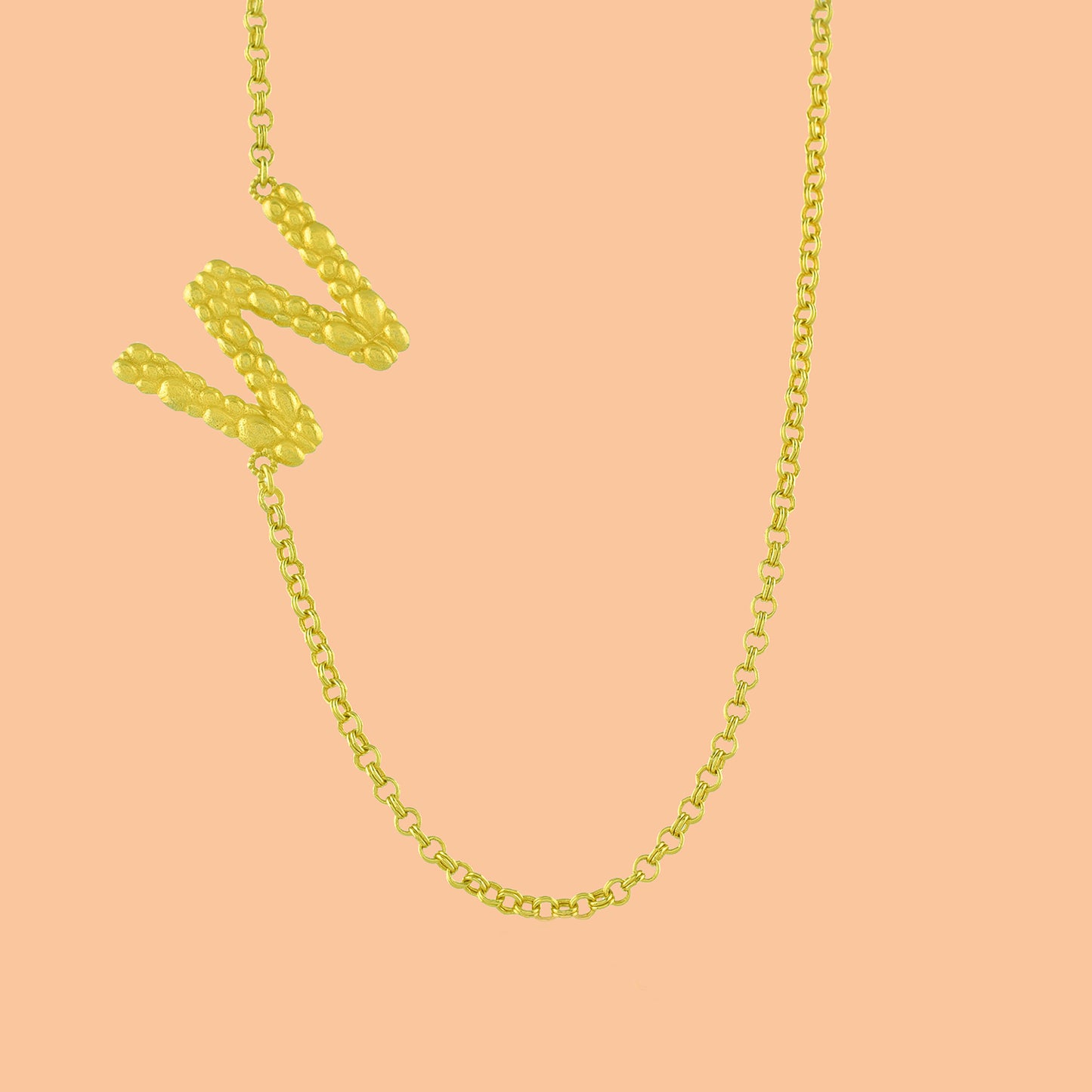 Initial Chain Monogram Necklace