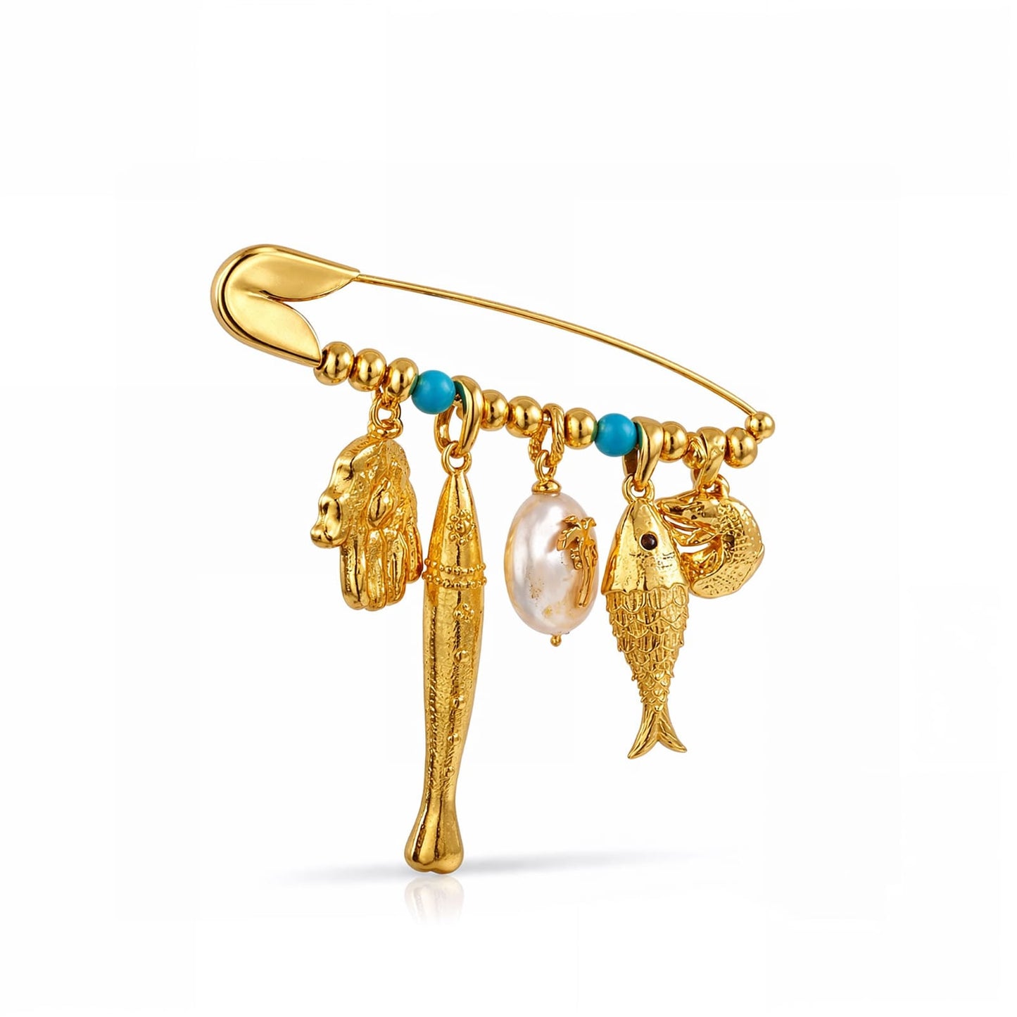 Ocean Relic Charm Pin Brooch