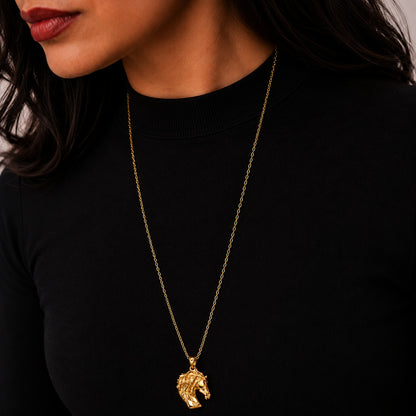 Horse Emblem Chain Necklace