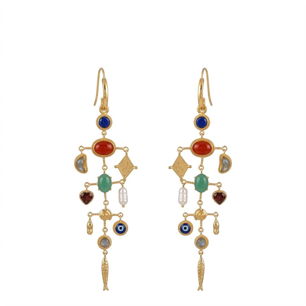 Dreamgirl Multi Gem Sparkle Earrings