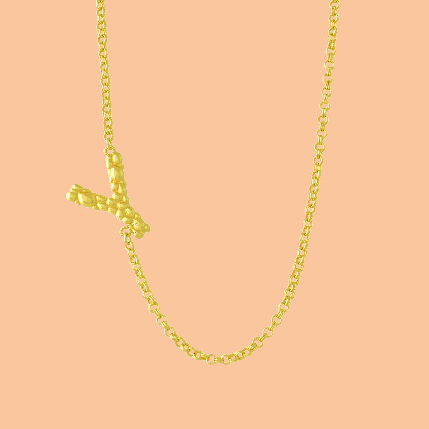 Initial Chain Monogram Necklace