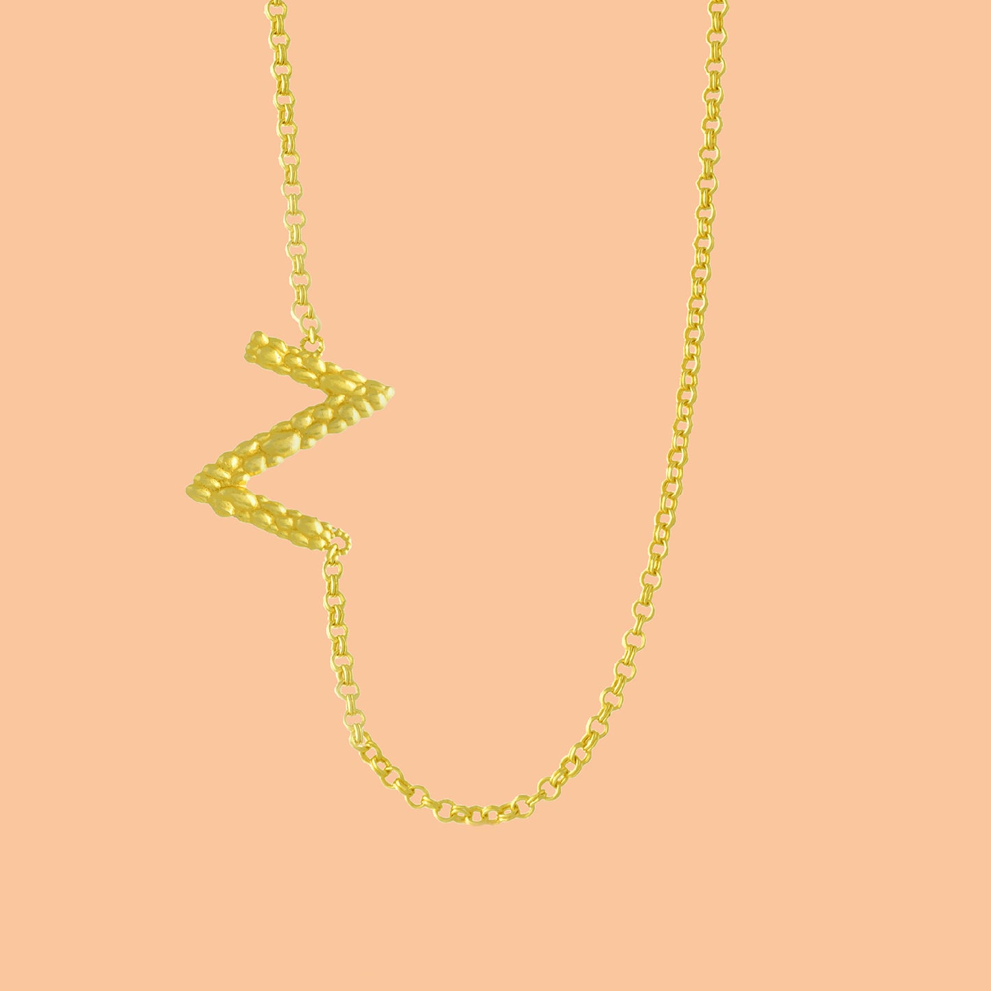 Initial Chain Monogram Necklace