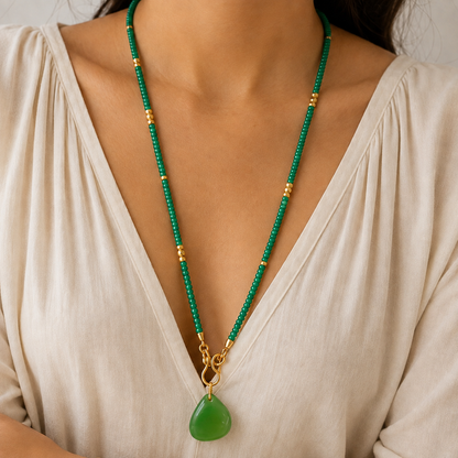 Forest Jewel Drop Necklace