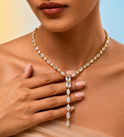 Crystal Lariat Necklace