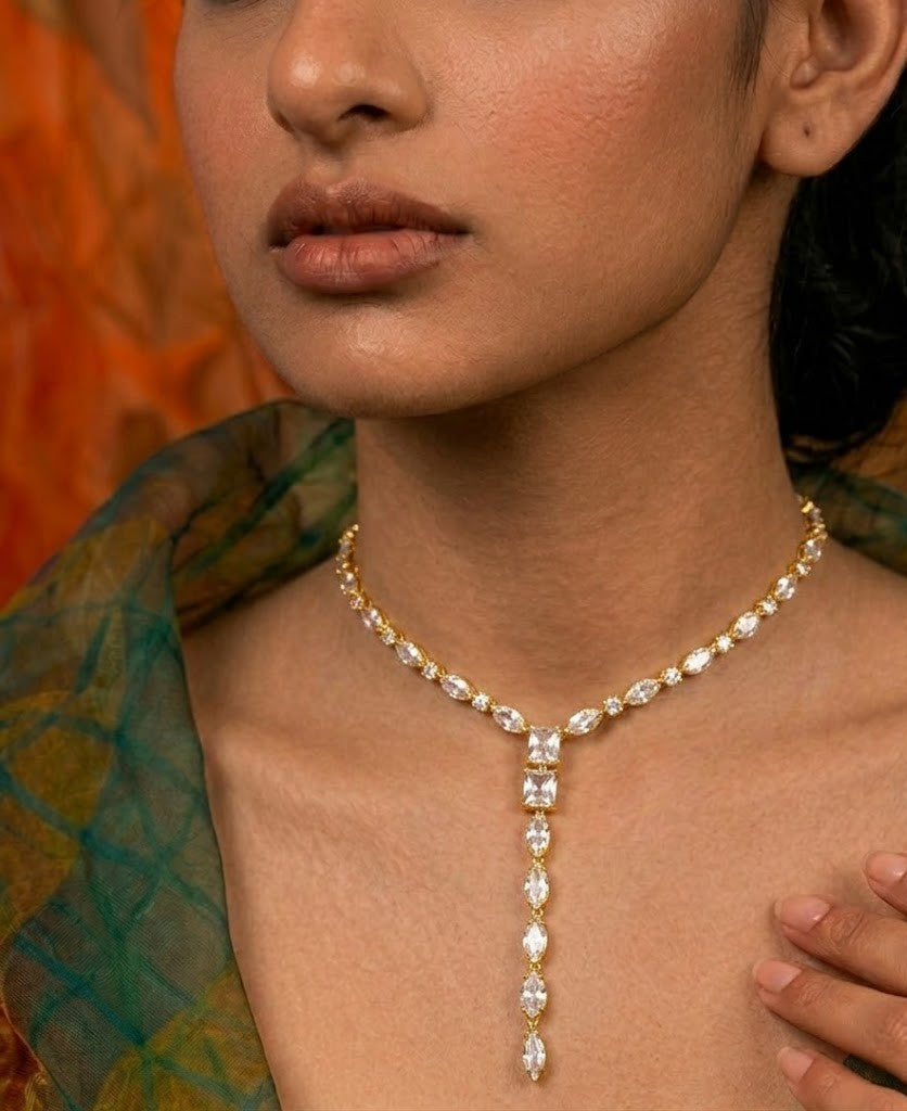 Crystal Lariat Necklace