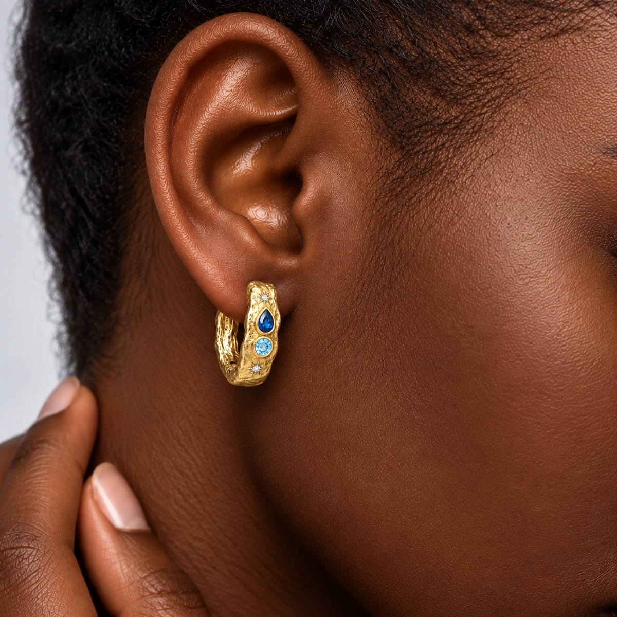 Solis 9kt Gold Lab Grown Diamond Hoops