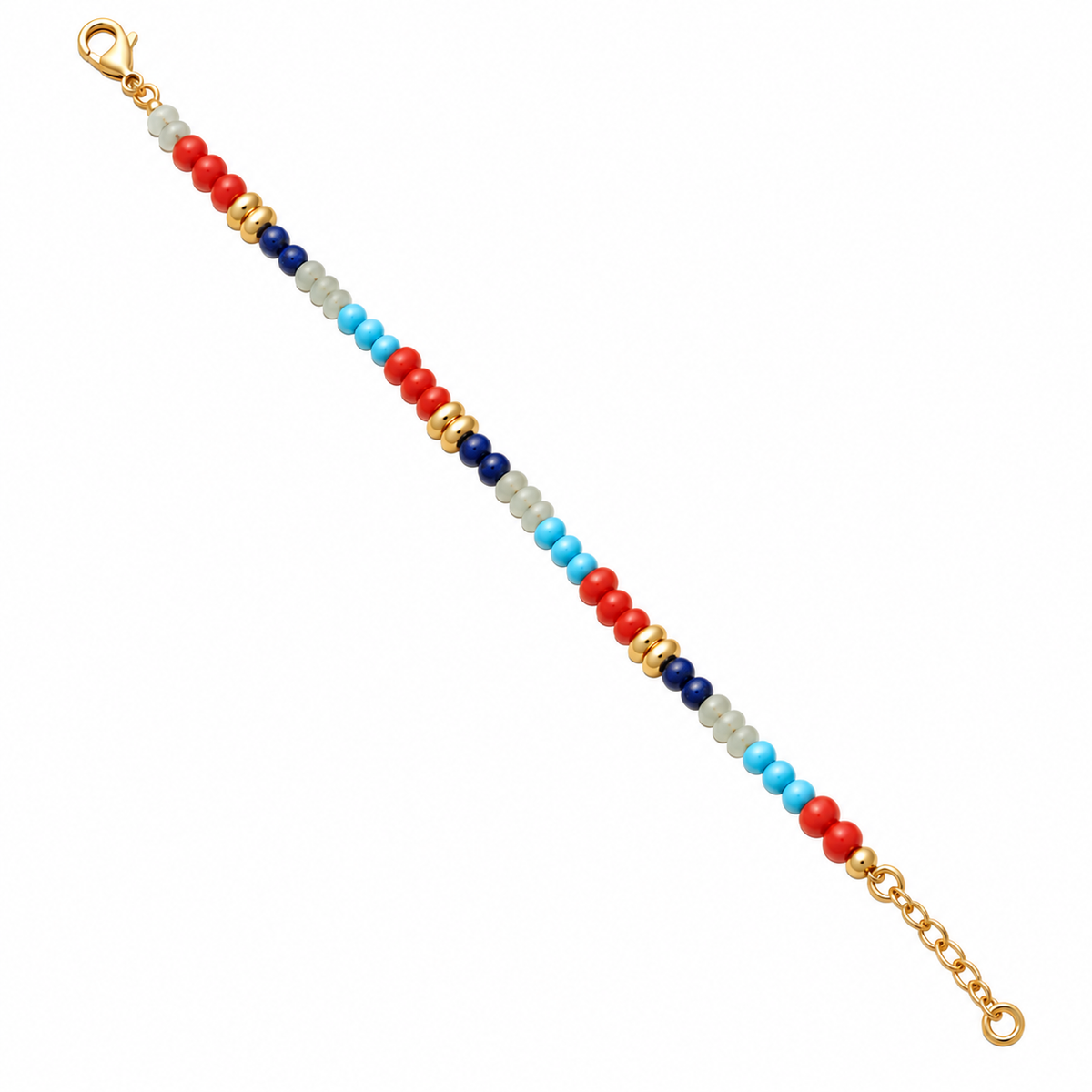 Coastal Mosaic Multicolour Beaded Bracelet