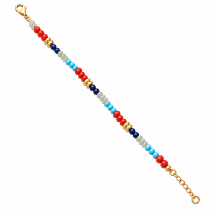 Coastal Mosaic Multicolour Beaded Bracelet