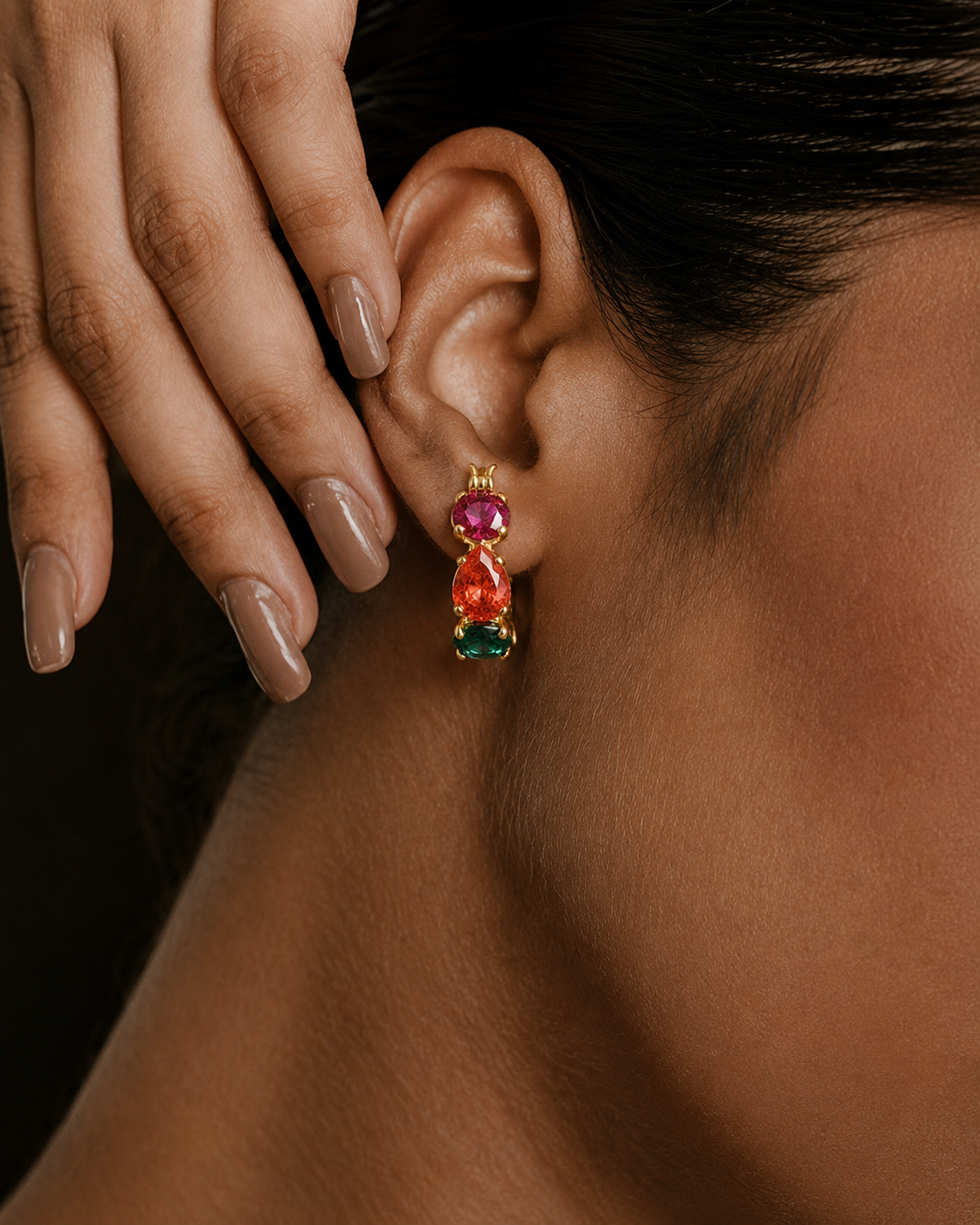 Multihued Crescendo Earrings