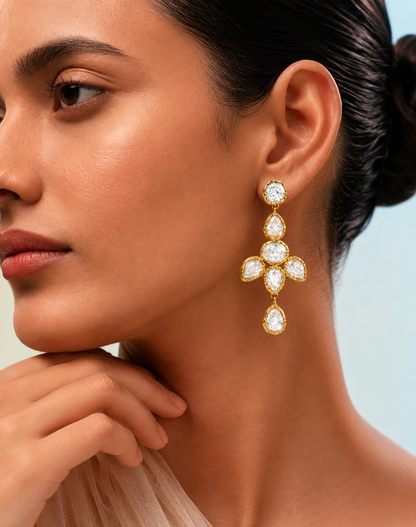 Crystal Bloom Chandelier Earrings