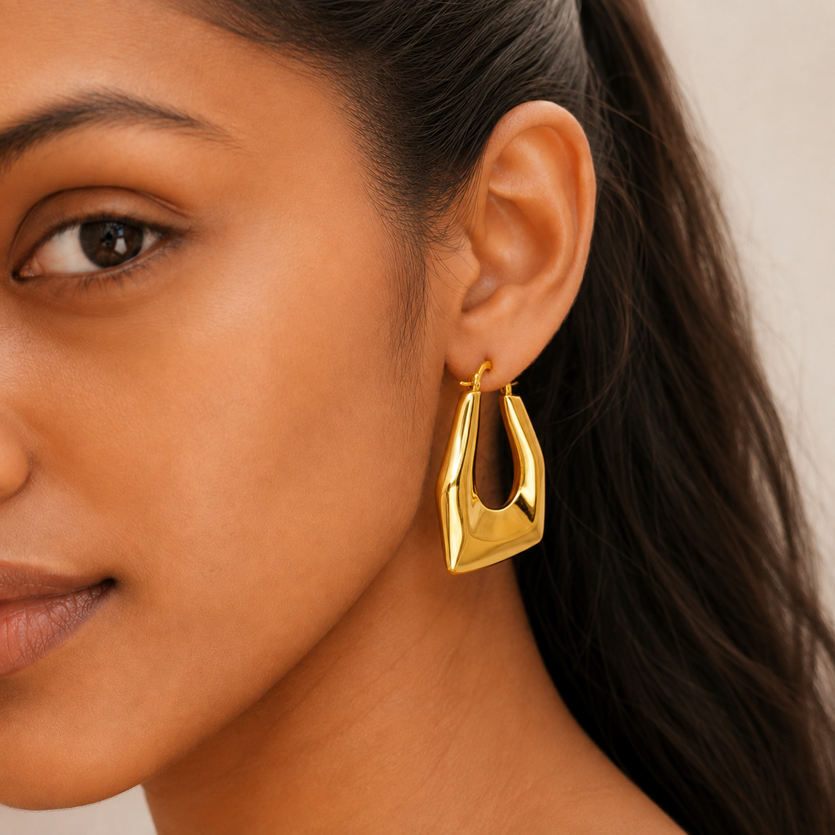 Sculpted Arc Hoops