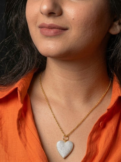Celestial Heart Necklace in 925 Sterling Silver