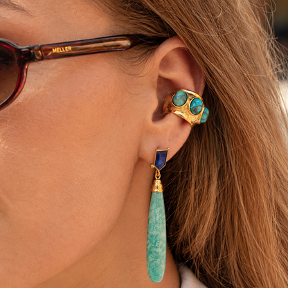 Turquoise Pebble Ear Cuff