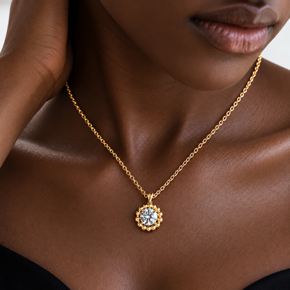 Solara 9kt Gold Lab Grown Diamond Necklace