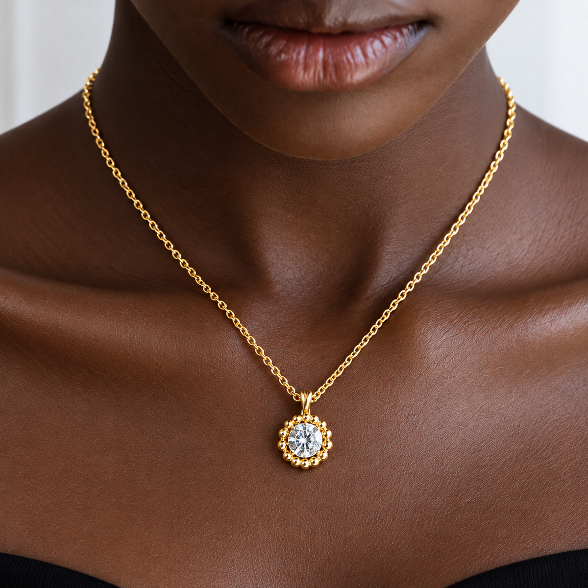 Solara 9kt Gold Lab Grown Diamond Necklace