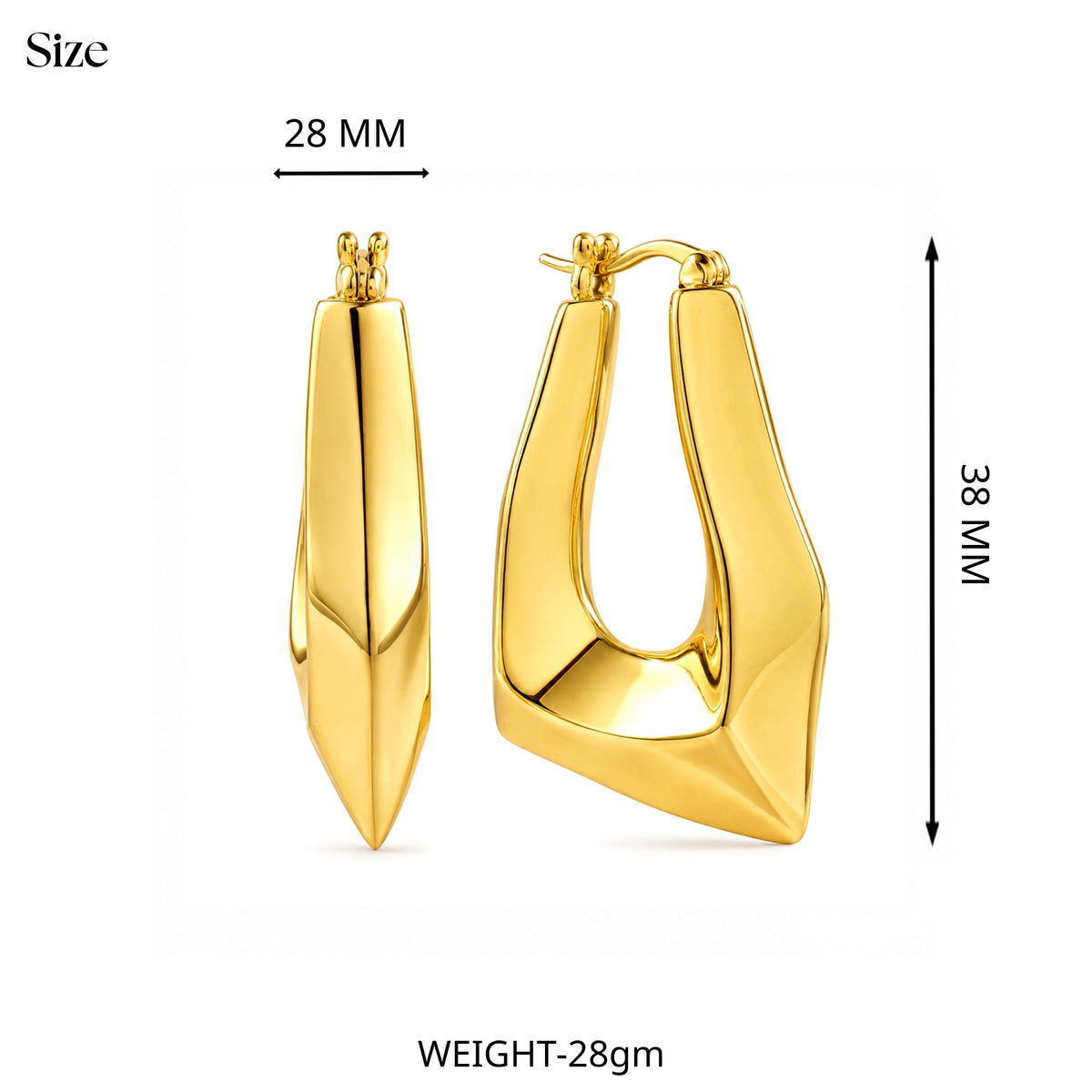 Sculpted Arc Hoops