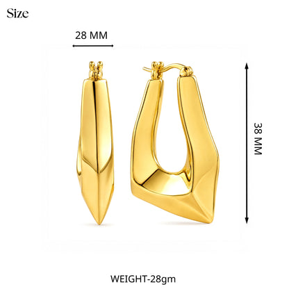 Sculpted Arc Hoops