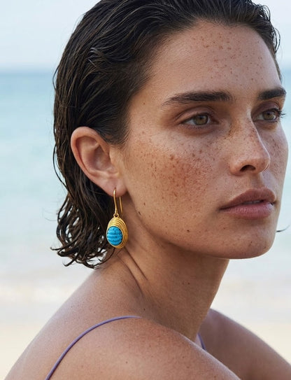 Turquoise Tide Hook Earrings