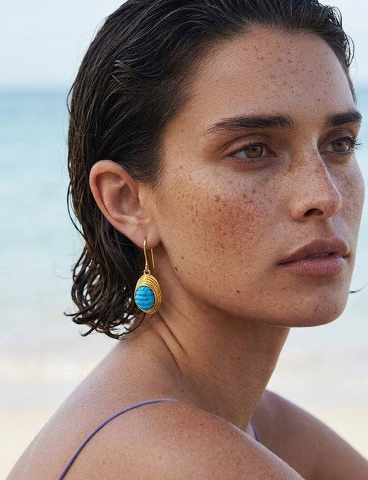 Turquoise Tide Hook Earrings