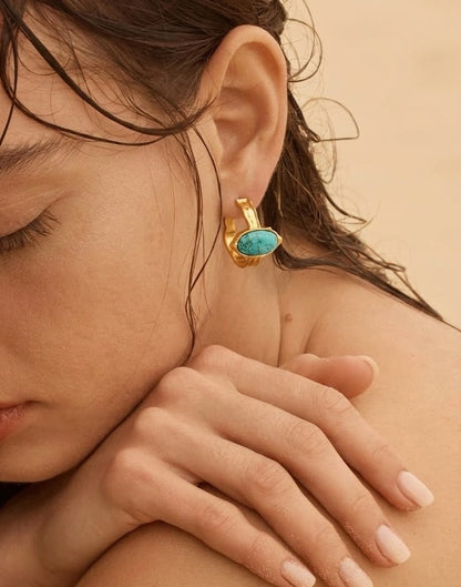Turquoise Eye Drop Earrings