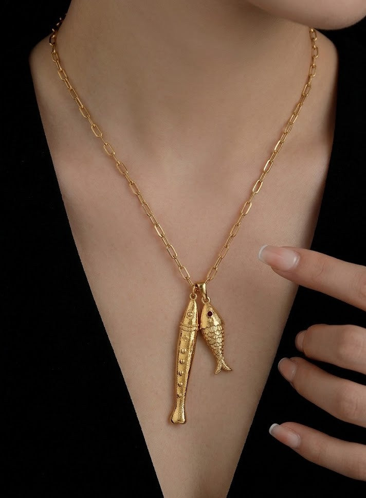 Sea Silhouette Pendant Necklace