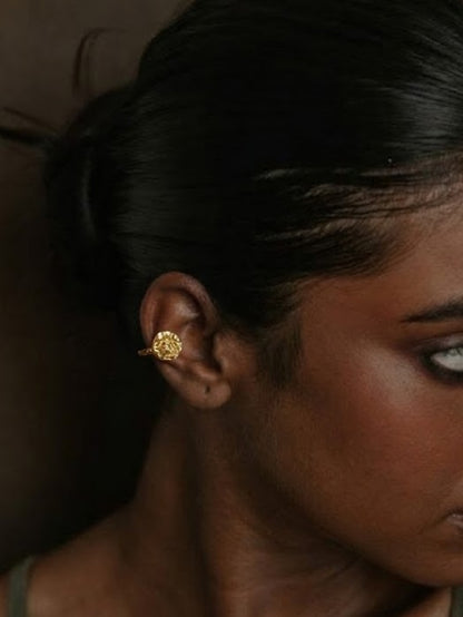 Hammered Gold Ear Cuff (Single Piece)