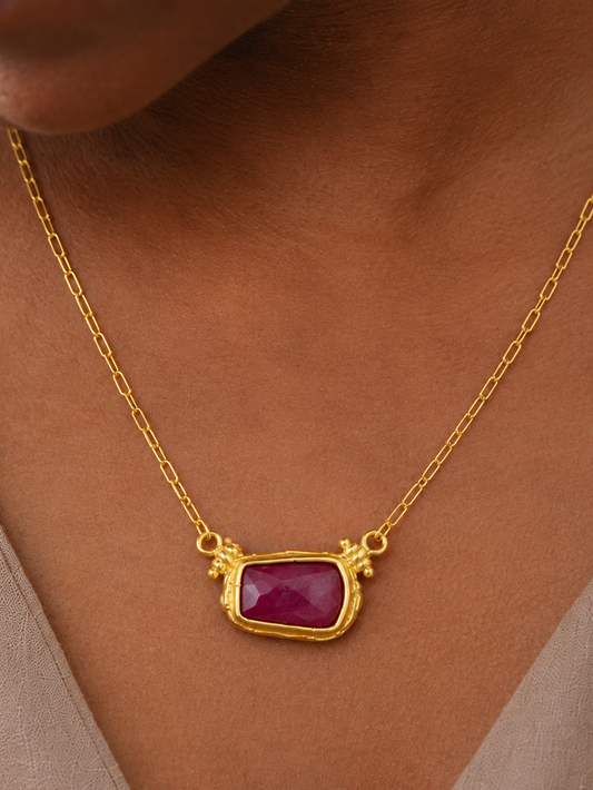 Ruby Reflections Necklace