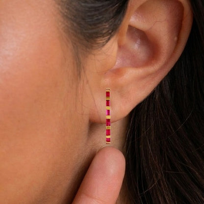 Crater Hug Hoops in 92.5 Sterling Silver