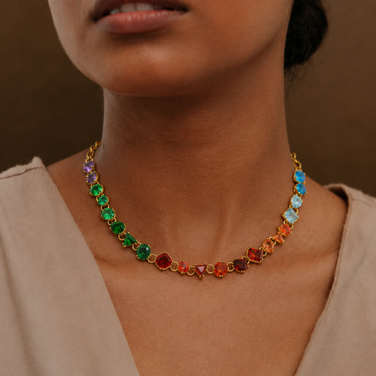 Chromatic Cascade Necklace