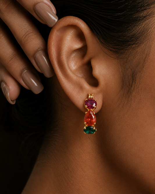 Multihued Crescendo Earrings