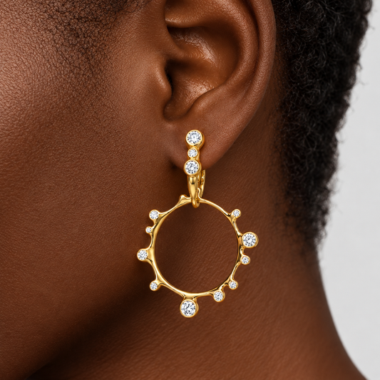 Nova 9kt Gold Lab Grown Diamond Hoop Earrings