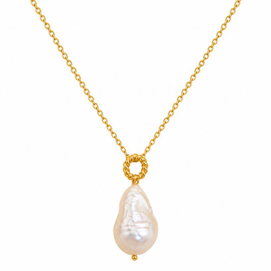 Pearl Blossom Necklace In 925 Sterling Silver