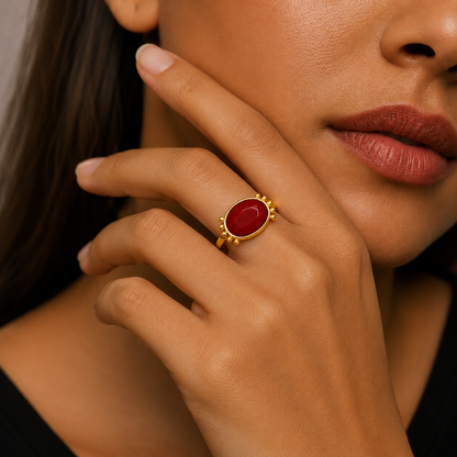 Coral Radiance Ring