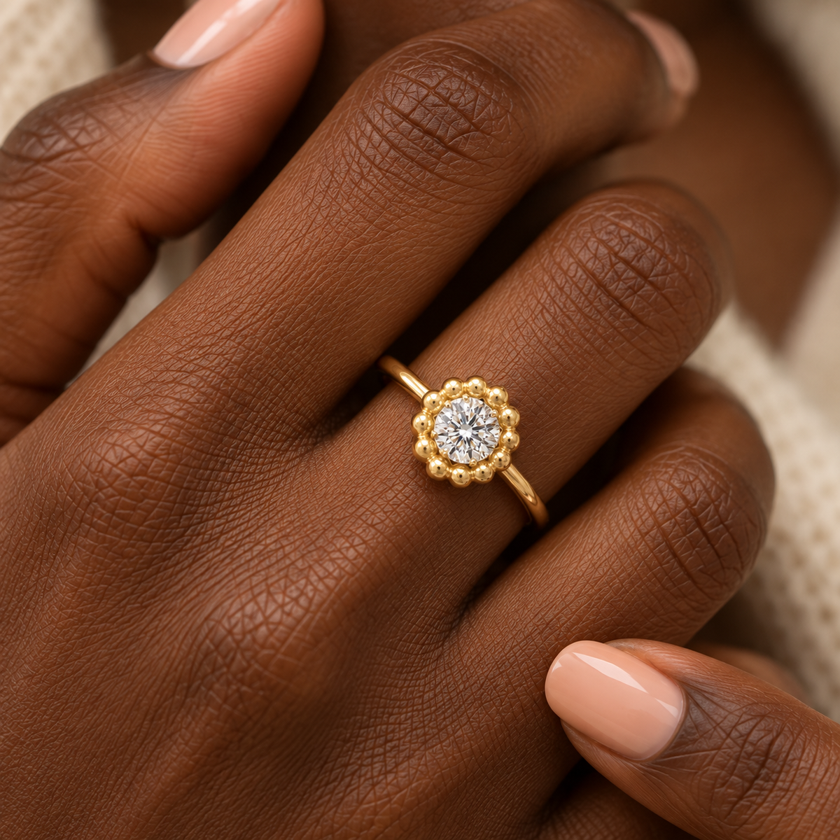 Solara 9kt Gold Lab Grown Diamond Ring