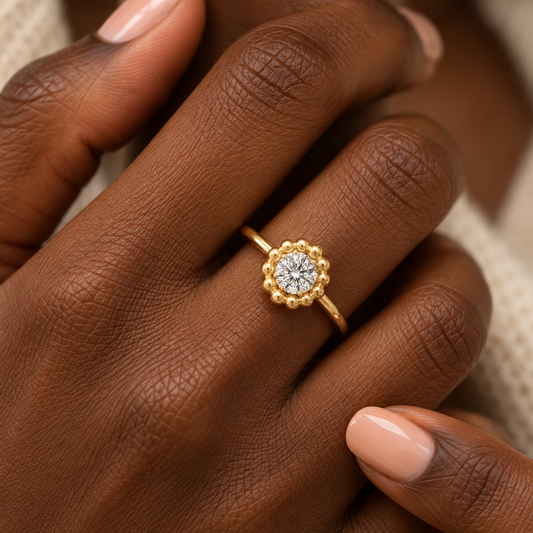 Solara 9kt Gold Lab Grown Diamond Ring