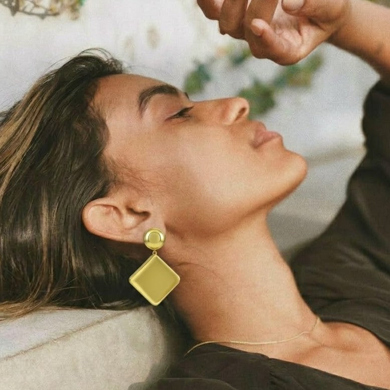 Rhomboid Reflective Earrings